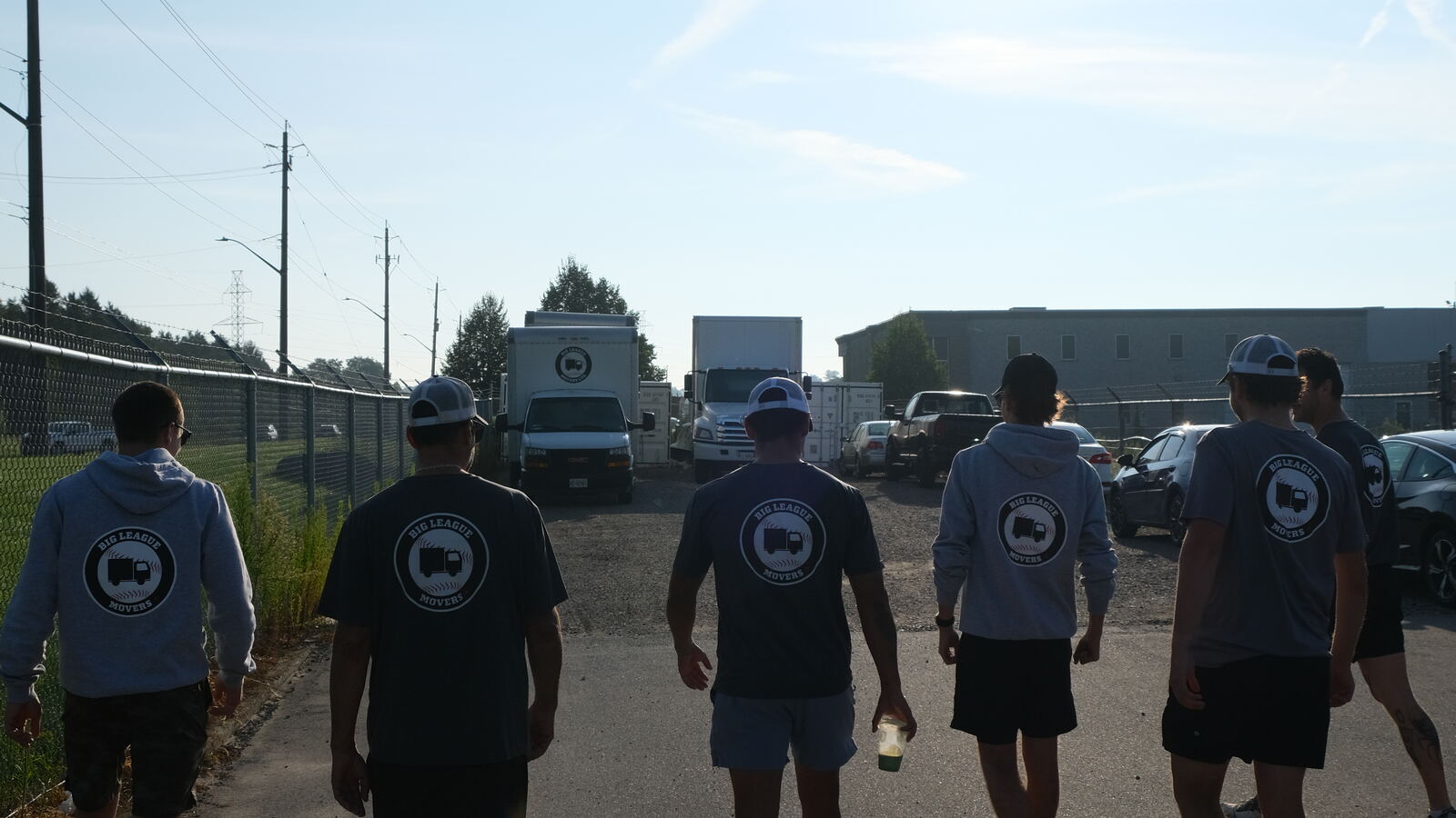 Big League Movers crew walking together on a job site